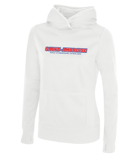 Saint Ambroise Ladies Dri-Fit Sweatshirt with Printed Logo