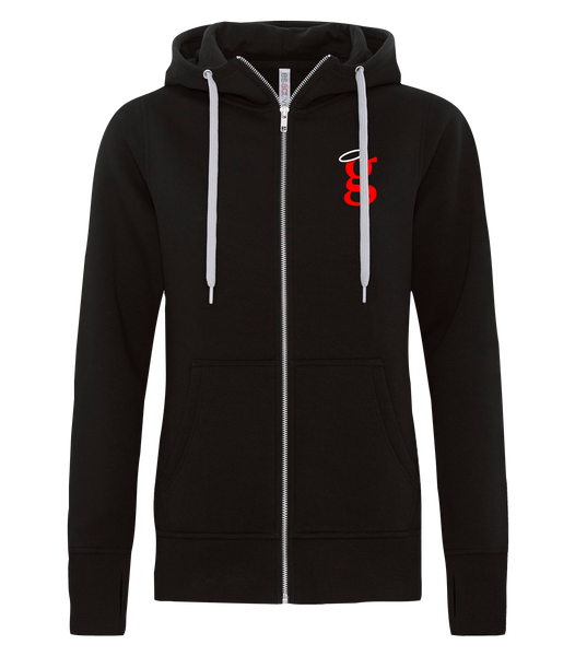Guardians 'G' Ladies Cotton Full Zip Hooded Sweatshirt with Left Chest Embroidered Logo