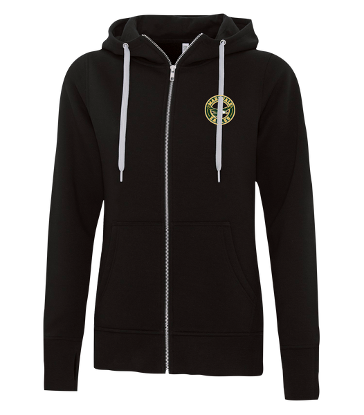 Maryvale Eagles Ladies Cotton Full Zip Hooded Sweatshirt with Left Chest Embroidered Logo
