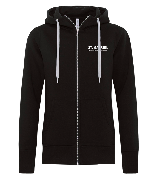 Guardians Ladies Cotton Full Zip Hooded Sweatshirt with Left Chest Embroidered logo