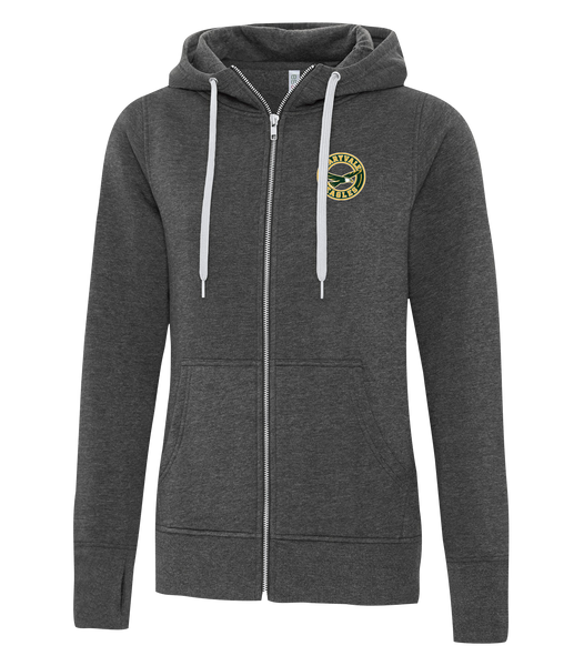 Maryvale Eagles Ladies Cotton Full Zip Hooded Sweatshirt with Left Chest Embroidered Logo