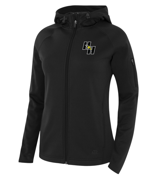 Hetherington Ladies Hooded Yoga jacket with Embroidered Logo