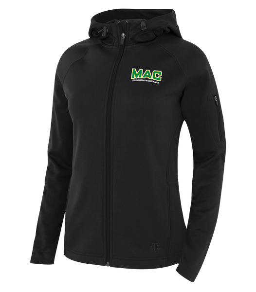 MAC Ladies Hooded Yoga jacket with Embroidered Logo