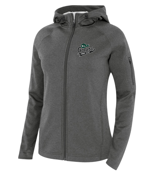 Forest Glade Ladies Hooded Yoga jacket with Embroidered Logo