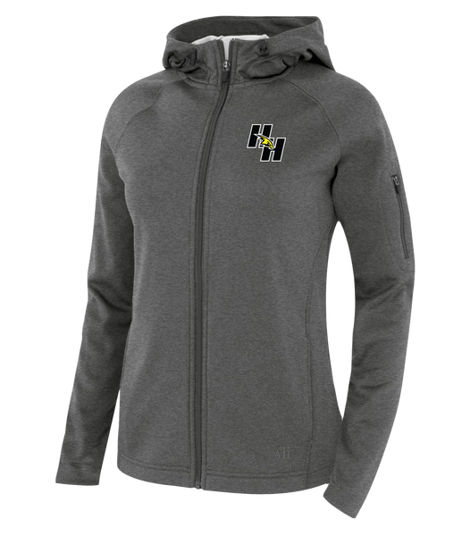 Hetherington Ladies Hooded Yoga jacket with Embroidered Logo
