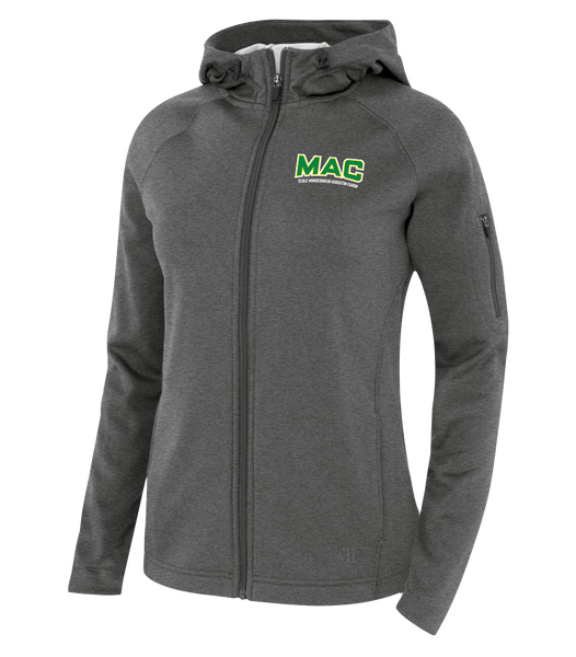 MAC Ladies Hooded Yoga jacket with Embroidered Logo