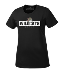Wildcats SPFHA Block Letters Ladies Dri-fit T-Shirt with Printed Logo