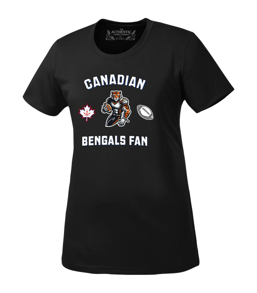 Bengals Fan Ladies Dri-Fit T-Shirt with Printed Logo