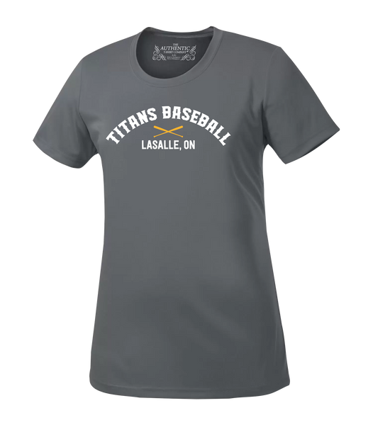 Titans Ladies Performance Tee with Printed Logo