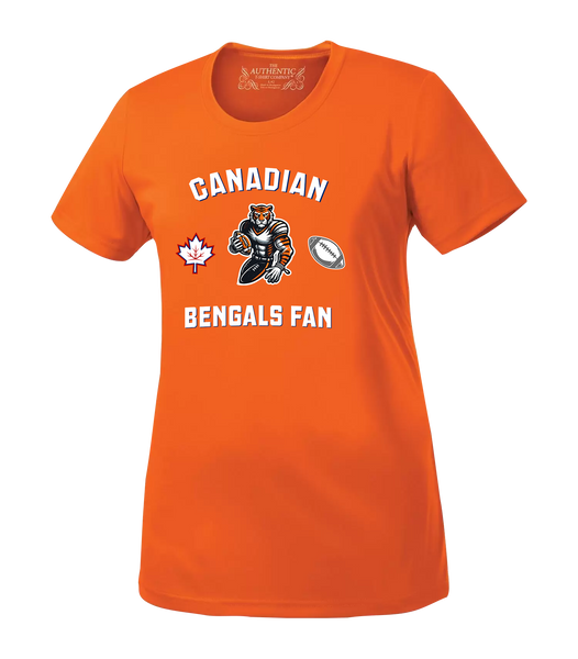 Bengals Fan Ladies Dri-Fit T-Shirt with Printed Logo