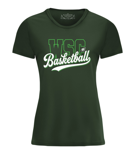 WSC Basketball Script Ladies Dri-Fit T-Shirt with Printed Logo