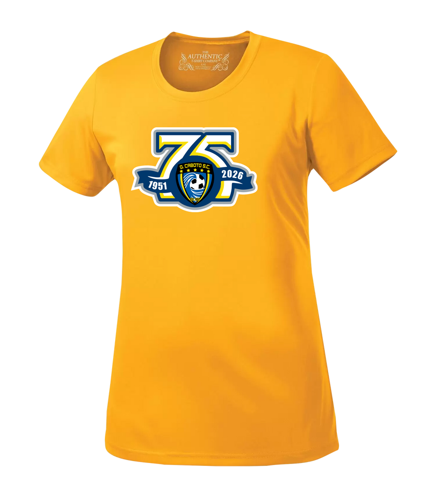 Caboto Soccer Club 75th Anniversary Ladies Dri-Fit T-Shirt with Printed Logo