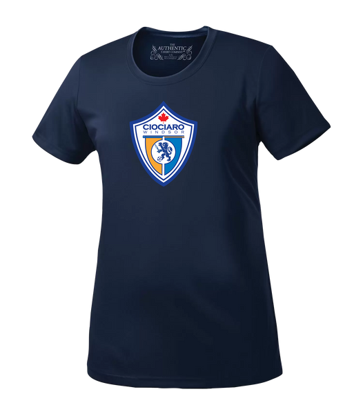 Ciociaro Soccer Crest Ladies Dri-Fit T-Shirt with Printed Logo