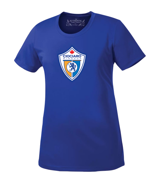 Ciociaro Soccer Crest Ladies Dri-Fit T-Shirt with Printed Logo