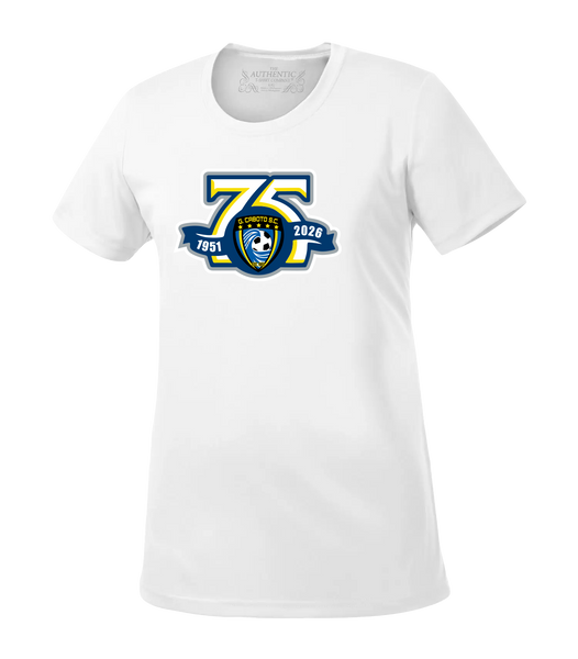 Caboto Soccer Club 75th Anniversary Ladies Dri-Fit T-Shirt with Printed Logo