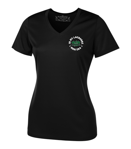 Windsor Warlocks Lacrosse Mom Era Ladies V-Neck Tee with Printed Logo