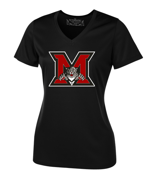 Maranatha Panthers Ladies 'Alternate Script' Dri-Fit Short Sleeve with Printed Logo
