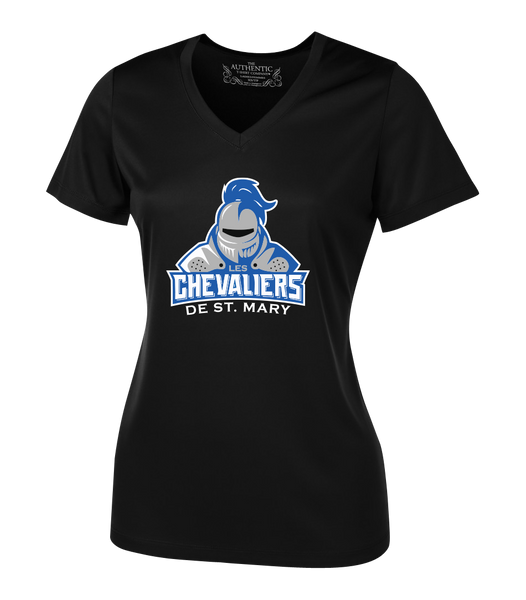 Les Chevaliers De St. Mary Team Ladies Dri-Fit Short Sleeve with Printed Logo