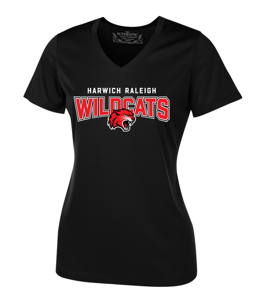Harwich Raleigh Ladies 'Alternate Script' Dri-Fit Short Sleeve with Printed Logo