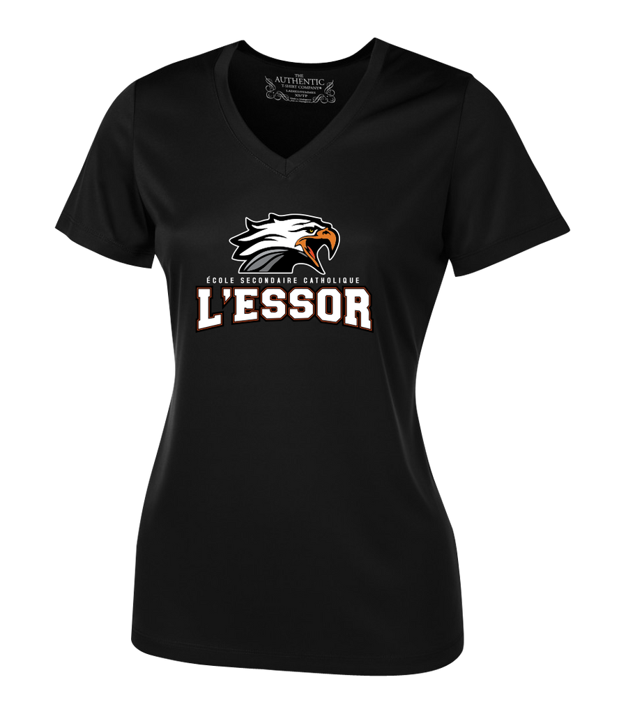 L'Essor Ladies 'Alternate Script' Dri-Fit Short Sleeve with Printed Logo