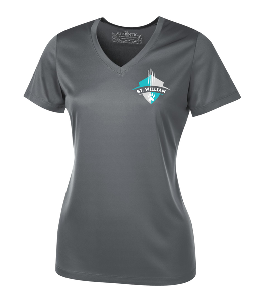 St. William Ladies Dri-Fit Short Sleeve with Printed Logo