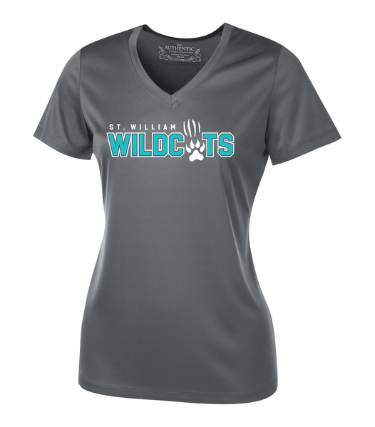 St. William Wildcats Ladies Dri-Fit Short Sleeve with Printed Logo