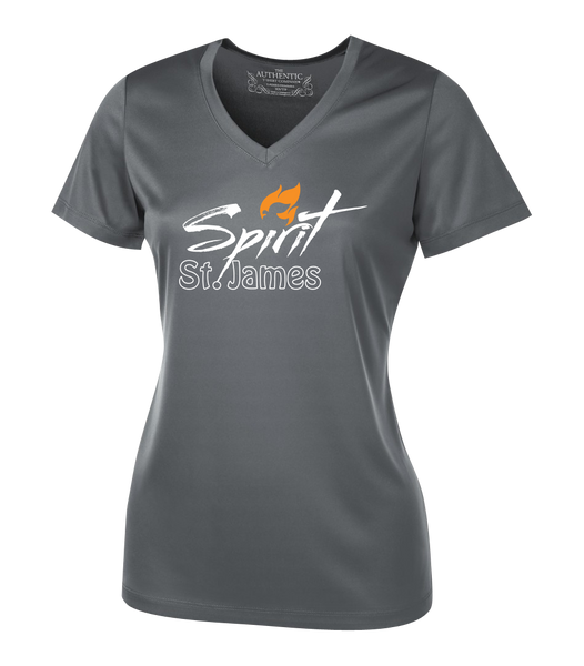 St. James Ladies Dri-Fit Short Sleeve with Printed Logo