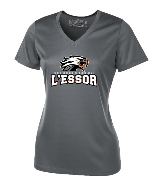 L'Essor Ladies 'Alternate Script' Dri-Fit Short Sleeve with Printed Logo
