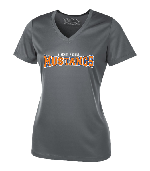 Vincent Massey Ladies 'Alternate Script' Dri-Fit Short Sleeve with Printed Logo