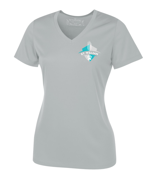 St. William Ladies Dri-Fit Short Sleeve with Printed Logo
