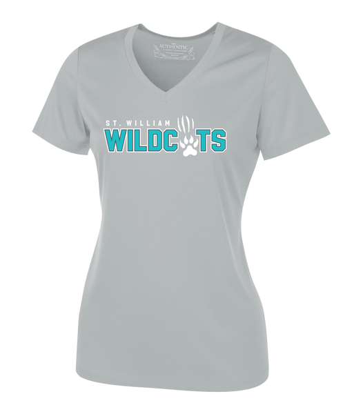 St. William Wildcats Ladies Dri-Fit Short Sleeve with Printed Logo