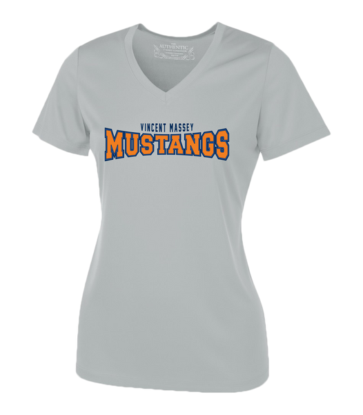 Vincent Massey Ladies 'Alternate Script' Dri-Fit Short Sleeve with Printed Logo
