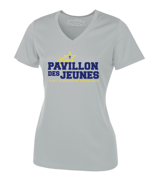 Pavillon Des Jeunes Ladies 'Alternate Script' Dri-Fit Short Sleeve with Printed Logo
