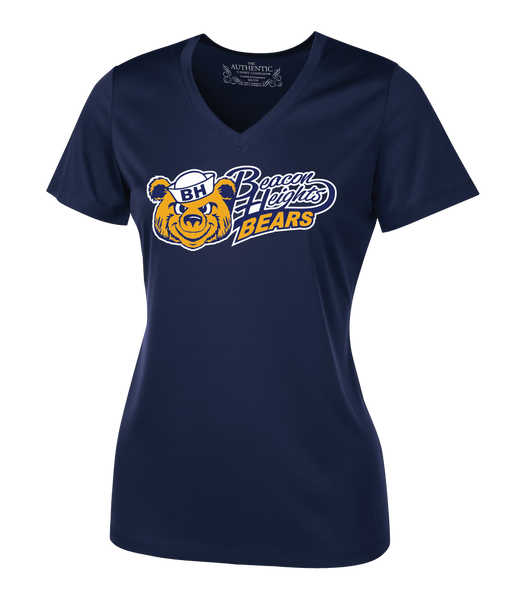 Beacon Heights Bears Ladies 'Alternate Script' Dri-Fit Short Sleeve with Printed Logo