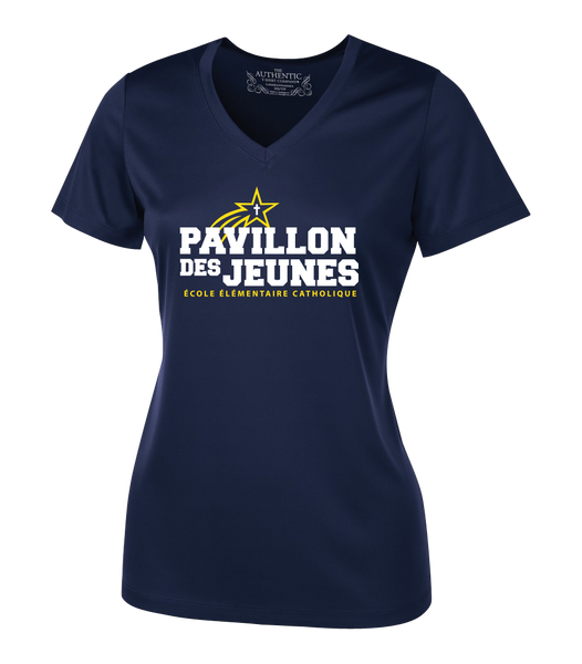 Pavillon Des Jeunes Ladies 'Alternate Script' Dri-Fit Short Sleeve with Printed Logo