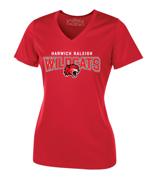 Harwich Raleigh Ladies 'Alternate Script' Dri-Fit Short Sleeve with Printed Logo