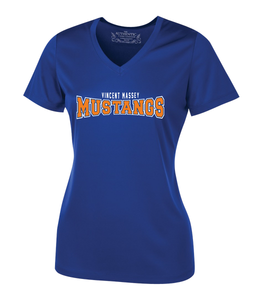 Vincent Massey Ladies 'Alternate Script' Dri-Fit Short Sleeve with Printed Logo