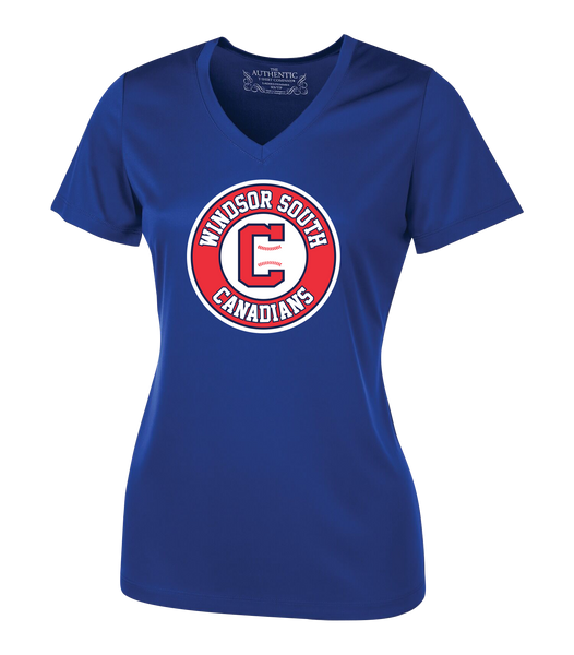 Windsor South Canadians Ladies Dri-Fit Short Sleeve with Printed Logo