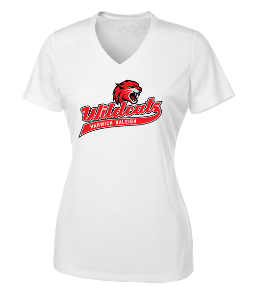 Harwich Raleigh Wildcats Script Ladies 'Alternate Script' Dri-Fit Short Sleeve with Printed Logo
