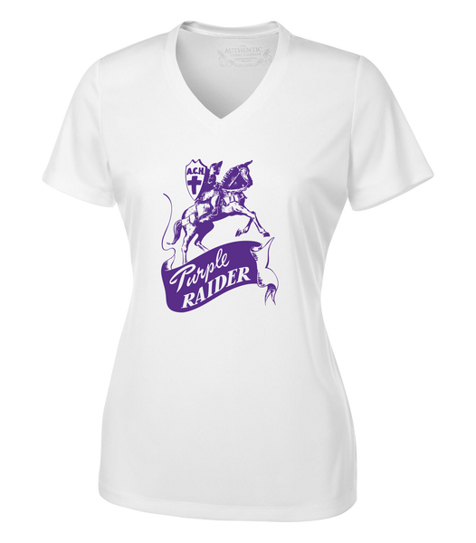 "Assumption Purple Raiders" Ladies' Dri-Fit Short Sleeve with Printed Logo