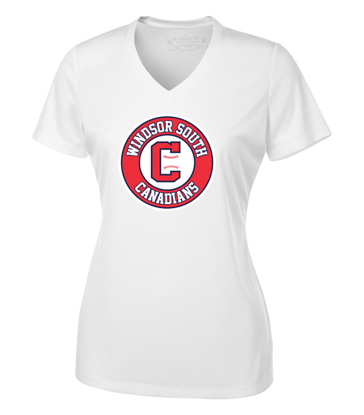 Windsor South Canadians Ladies Dri-Fit Short Sleeve with Printed Logo