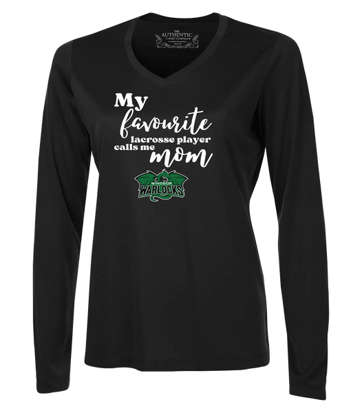 Warlocks Lacrosse Mom Ladies Dri Fit Long Sleeve