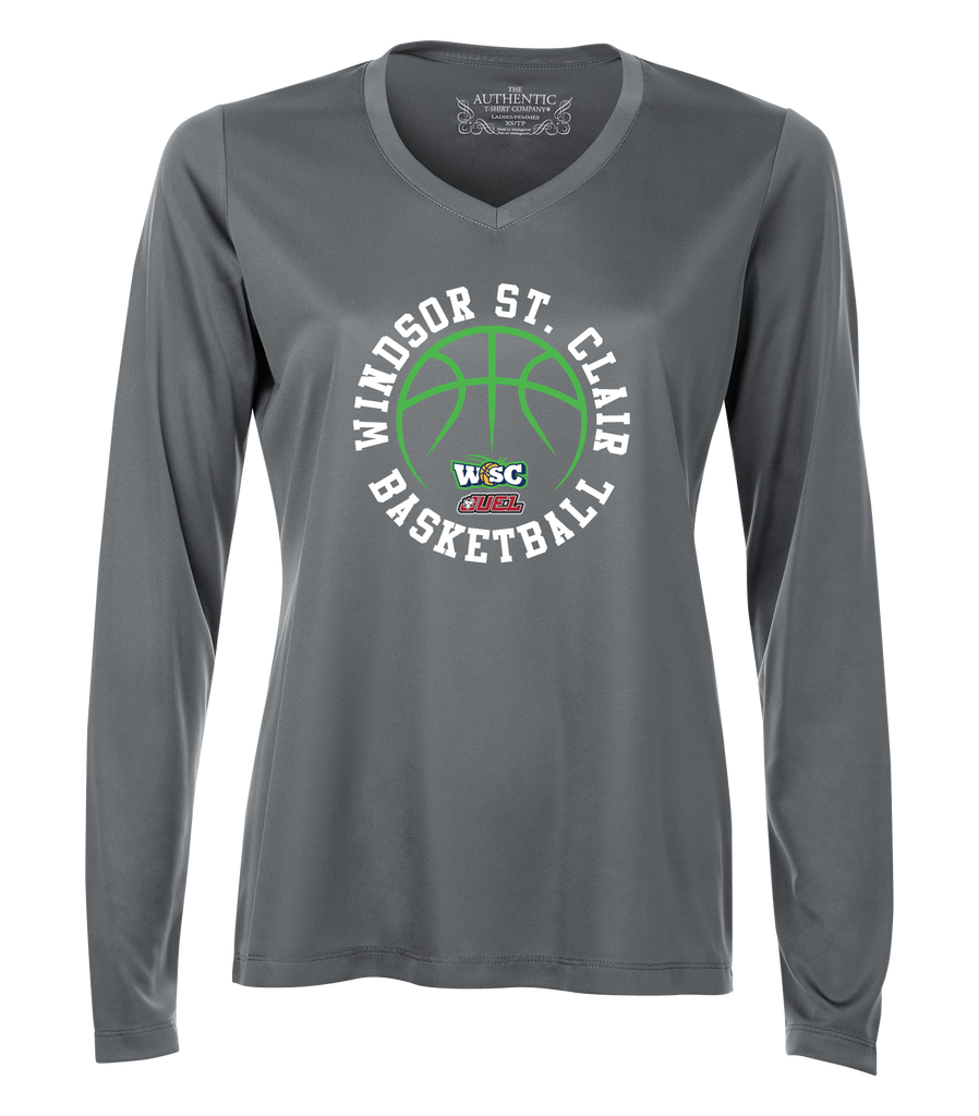 Windsor St. Clair Basketball Ball Ladies Dri-Fit Long Sleeve with Printed Logo