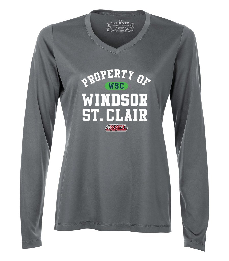 Property of Windsor St. Clair Basketball Ladies Dri-Fit Long Sleeve with Printed Logo