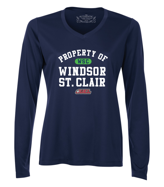 Property of Windsor St. Clair Basketball Ladies Dri-Fit Long Sleeve with Printed Logo