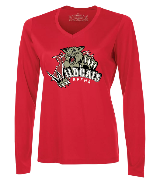 Wildcats SPFHA Ladies Dri-Fit Long Sleeve with Printed Logo