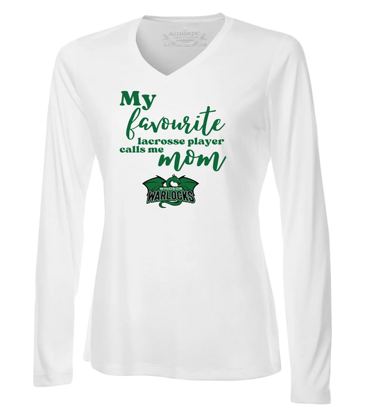 Warlocks Lacrosse Mom Ladies Dri Fit Long Sleeve