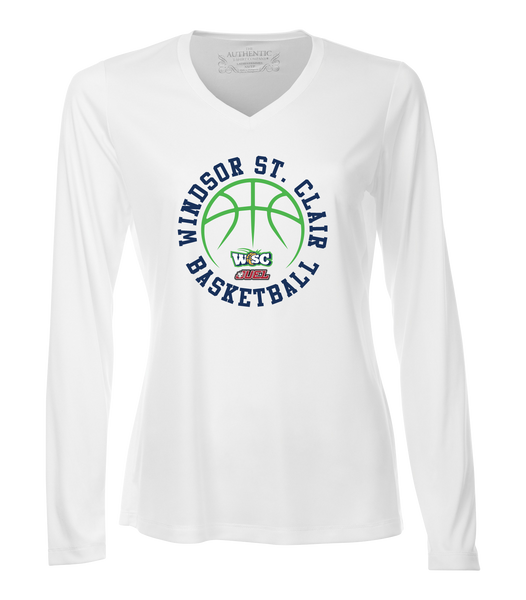 Windsor St. Clair Basketball Ball Ladies Dri-Fit Long Sleeve with Printed Logo