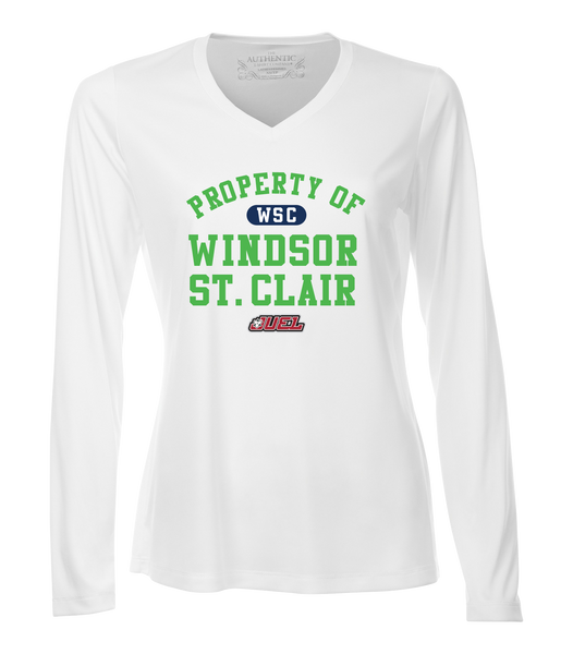 Property of Windsor St. Clair Basketball Ladies Dri-Fit Long Sleeve with Printed Logo