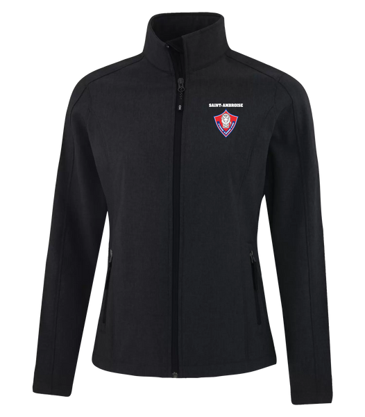 Saint Ambroise Ladies Water Repellent Soft Shell jacket with Embroidered Logo